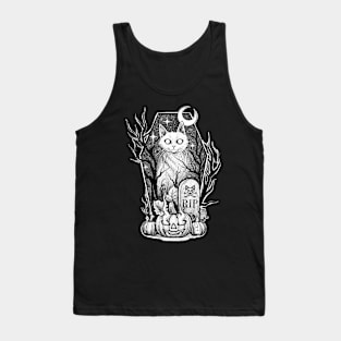 kitty ghost Tank Top